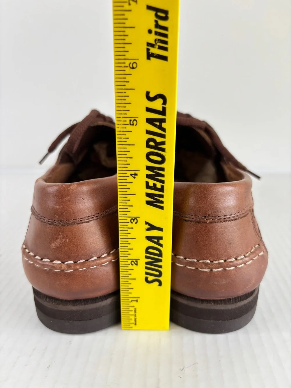 Wrangler Brown Leather Boat Shoes Mens 9.5 M Rugged Sole Crafted in Brazil NEW!
